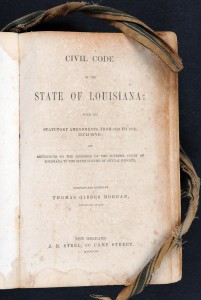 Title Page, Civil Code of the State of Louisiana, 1857