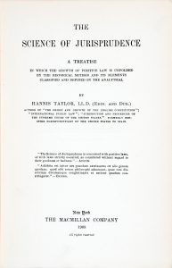 Title page, The Science of Jurisprudence