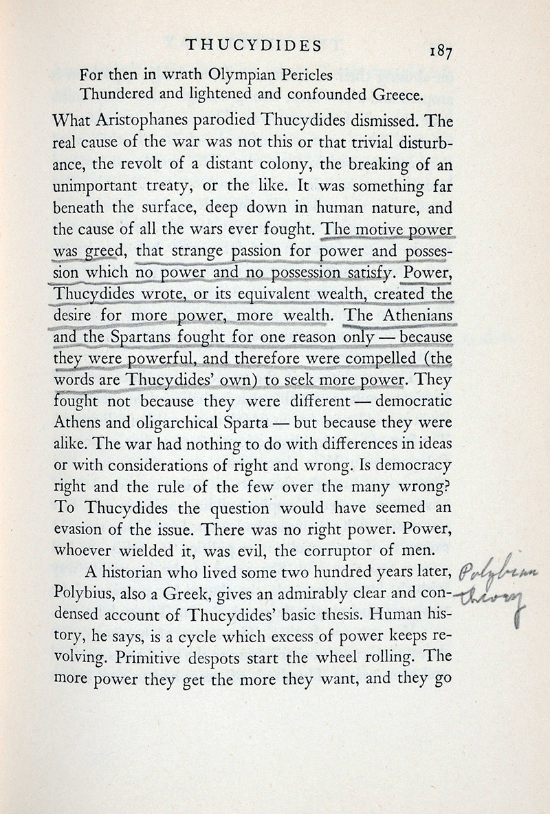 Image of Black's underlinings.