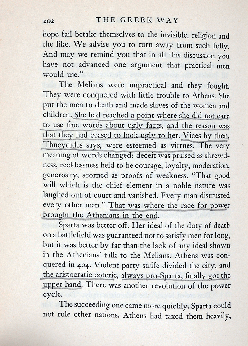 Image of Black's underlinings.