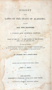 Image of Aikin's Digest title page.