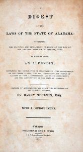 Image of Toulmin's Digest title page.