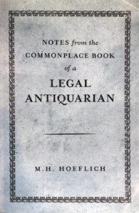 Image of Hoeflich book cover.