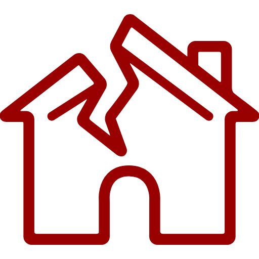 broken house icon