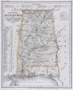 Neueste Karte von Alabama. Meyer’s-Hand Atlas of 1845