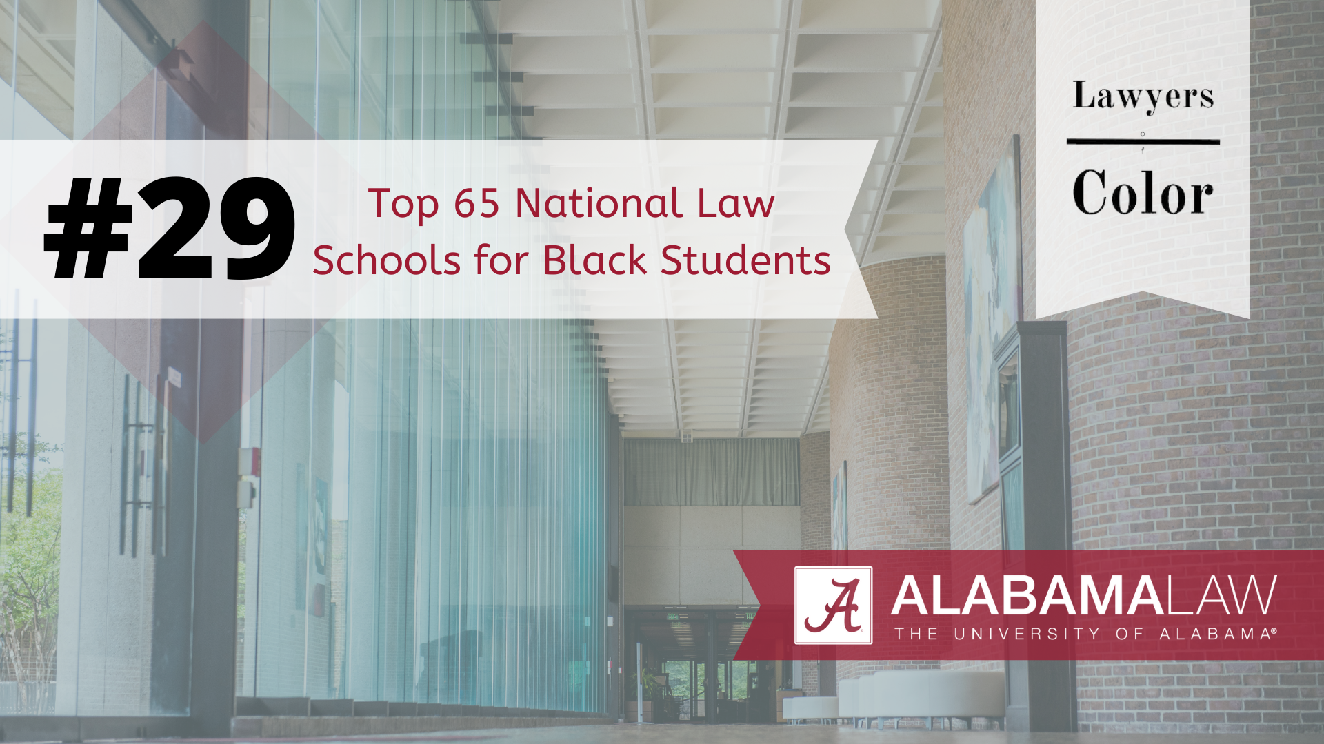 Alabama Law Ranks among the Top 30 National LAw Schools for Black Students