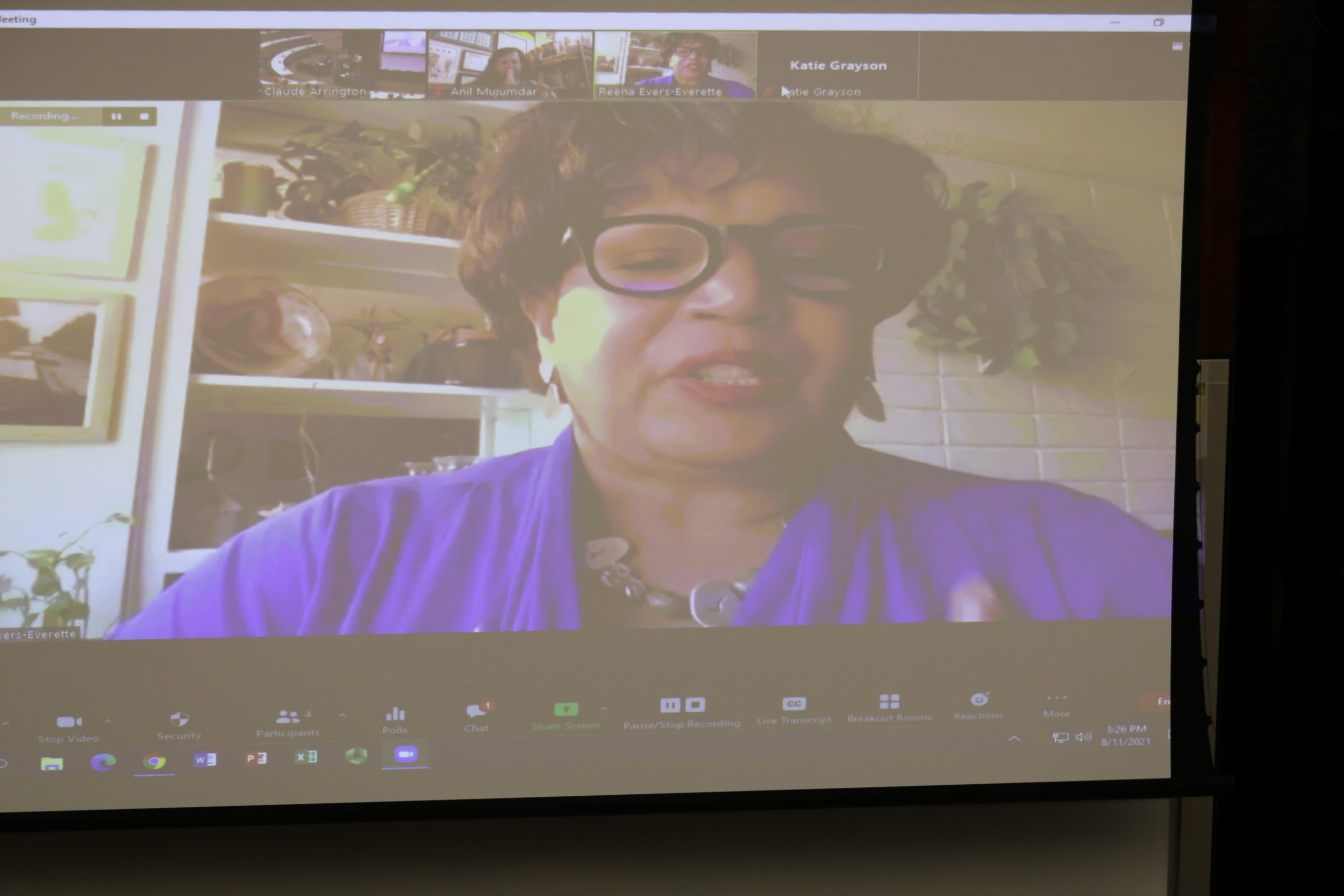 Reena Evers-Everette presents via Zoom to Alabama Law 1L students.