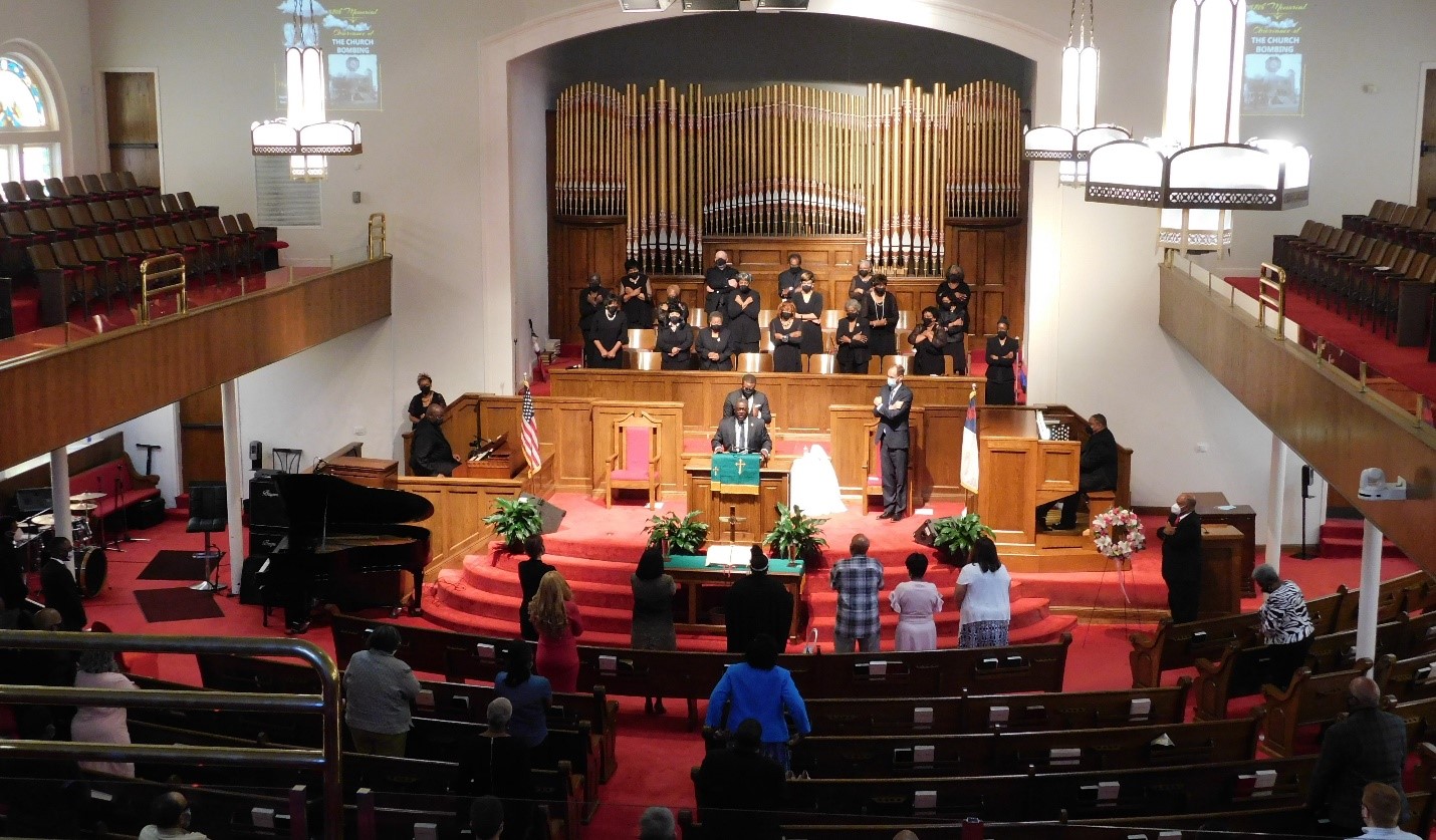 Preacher in front of the congregation